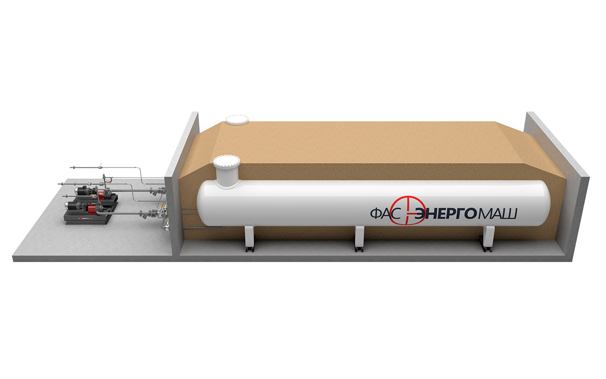 Modular Gas Filling, Dispensing and Pumping Stations with Underground Storage Tanks