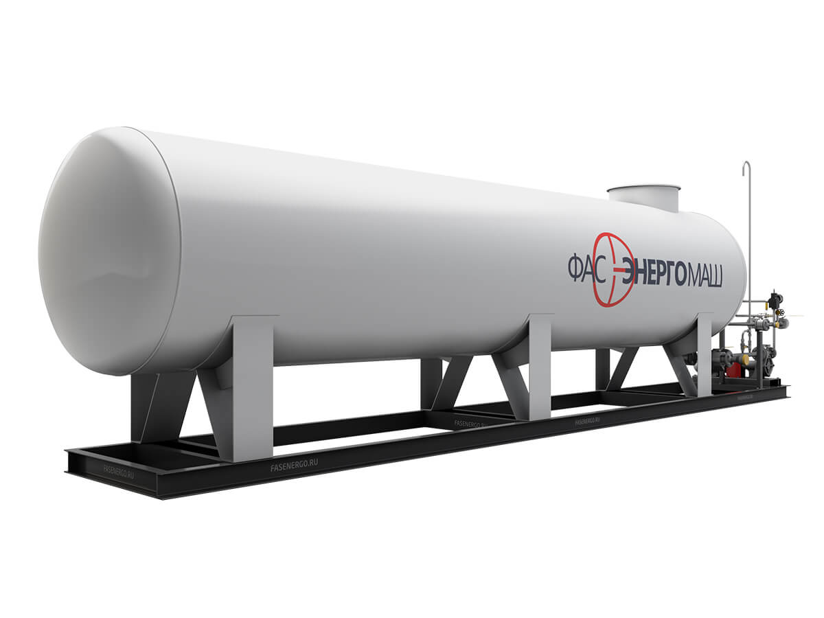 Modular Gas Filling, Dispensing and Pumping Station with a Pump of FD-150 Type and One Tank of 20 NS Type with a Rated Capacity of 20.0 m³