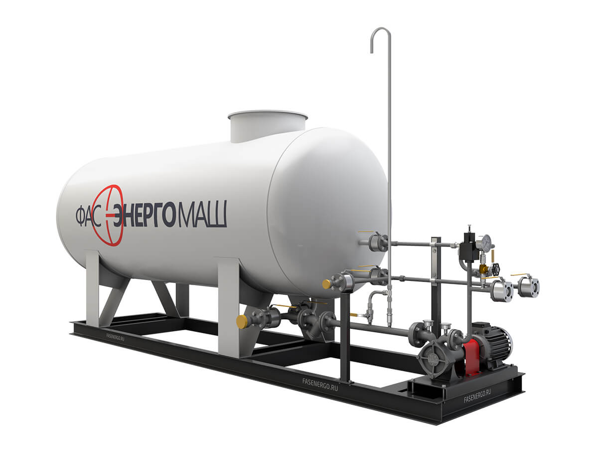 Modular Gas Filling, Dispensing and Pumping Station with a Pump of FD-150 Type and One Tank of 8.5 NS Type with a Rated Capacity of 8.5 m³