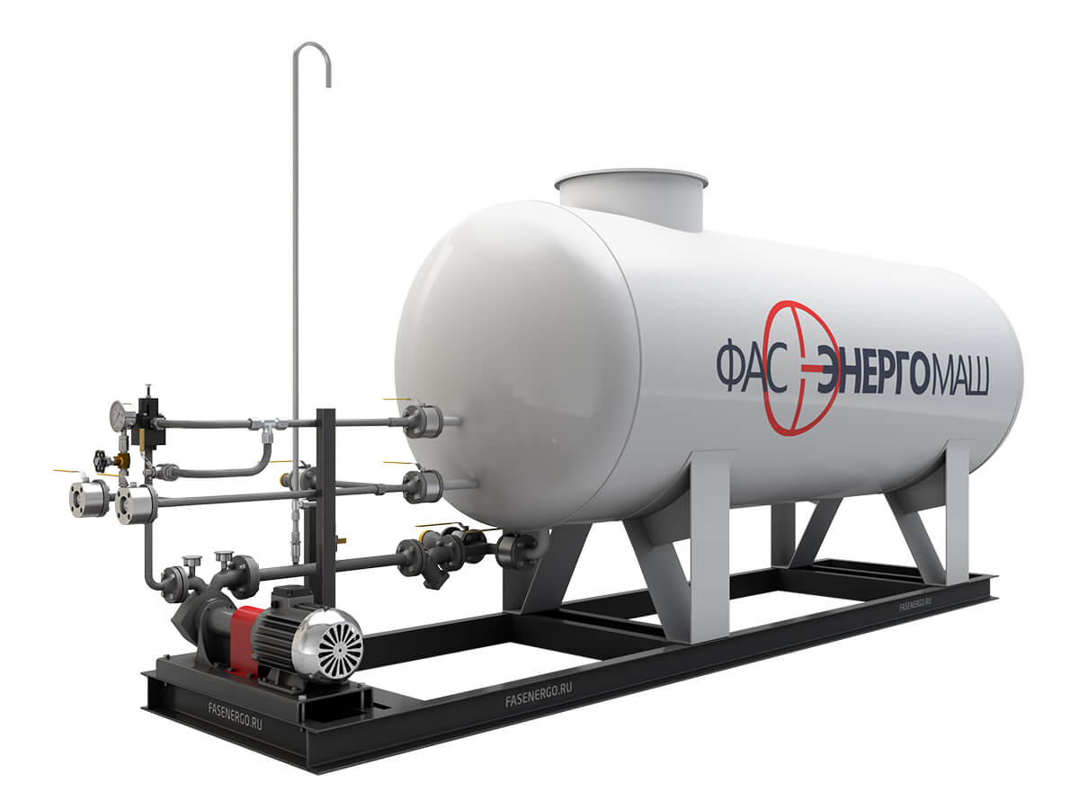 Modular Gas Filling, Dispensing and Pumping Station with a Pump of FD-150 Type and One Tank of 8.5 NS Type with a Rated Capacity of 8.5 m³