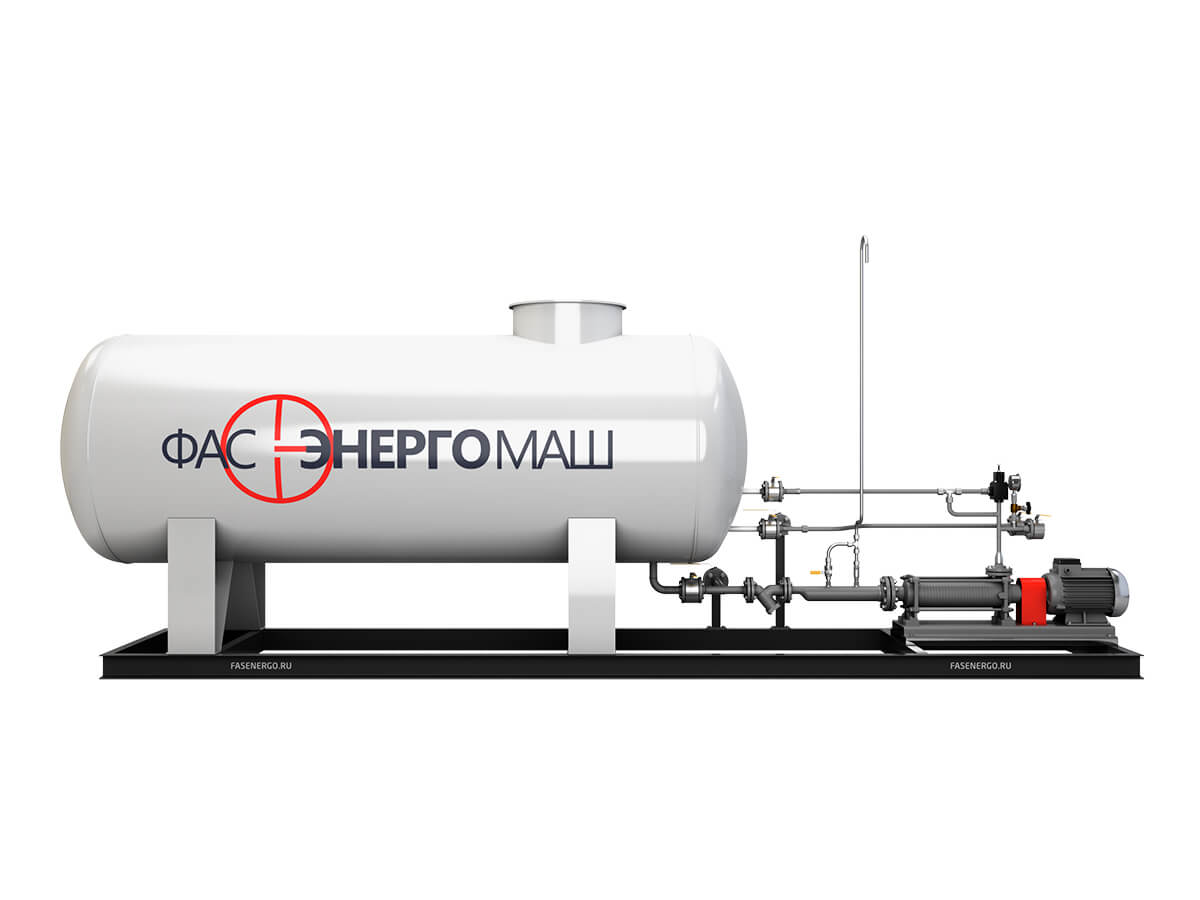 Modular Gas Filling, Dispensing and Pumping Station with a Pump of FAS NZ 36-8 Type and One Tank of 20 NS Type with a Rated Capacity of 20.0 m³
