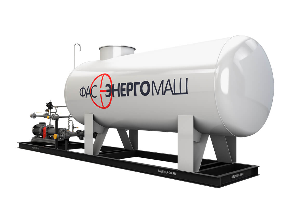 Modular Gas Filling, Dispensing and Pumping Station with a Pump of FAS NZ 36-8 Type and One Tank of 20 NS Type with a Rated Capacity of 20.0 m³