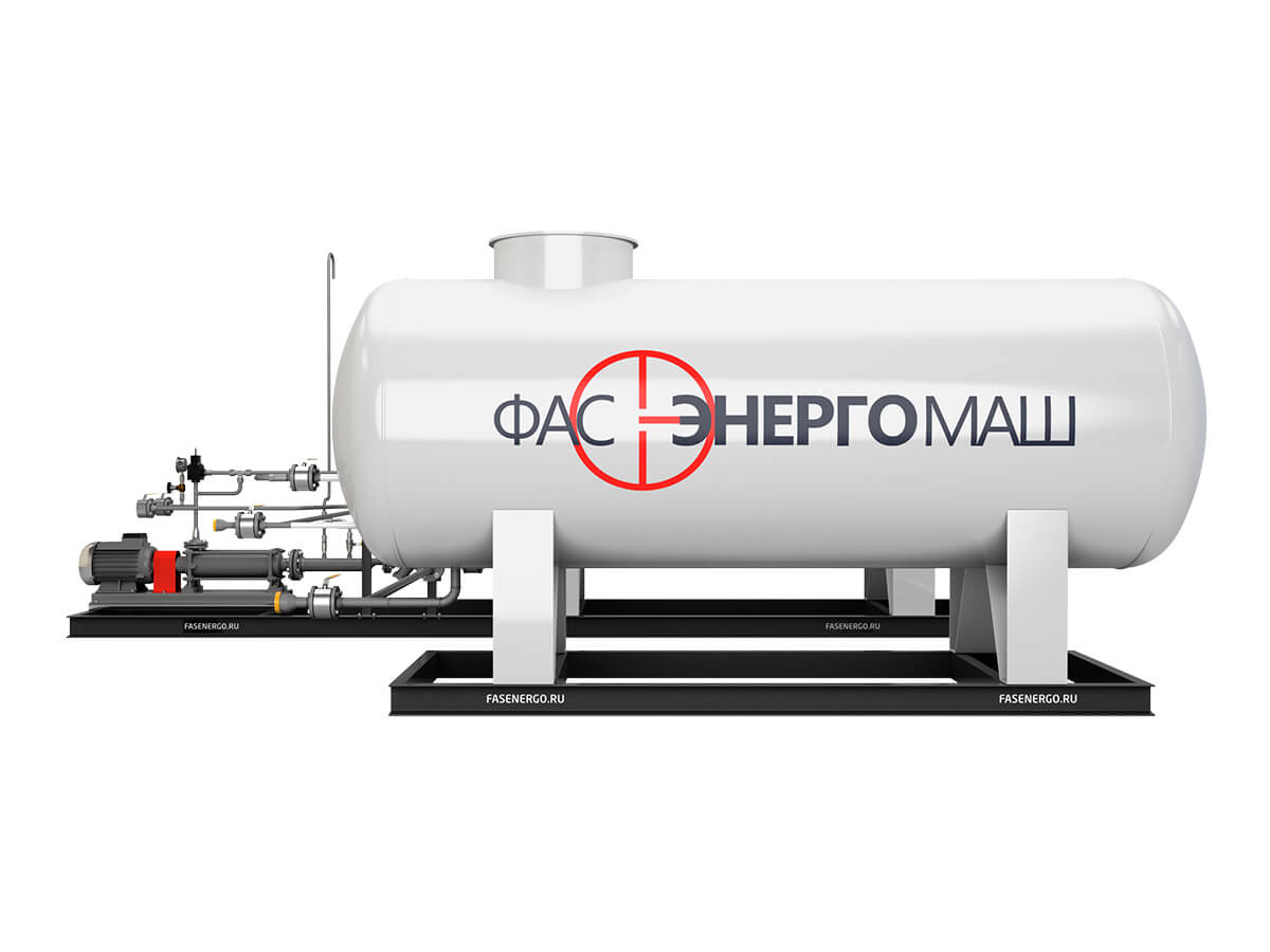 Modular Gas Filling, Dispensing and Pumping Station with a Pump of FAS NZ 36-8 Type and Two Tanks of 6.5 NS Type with a Rated Capacity of 6.5 m³