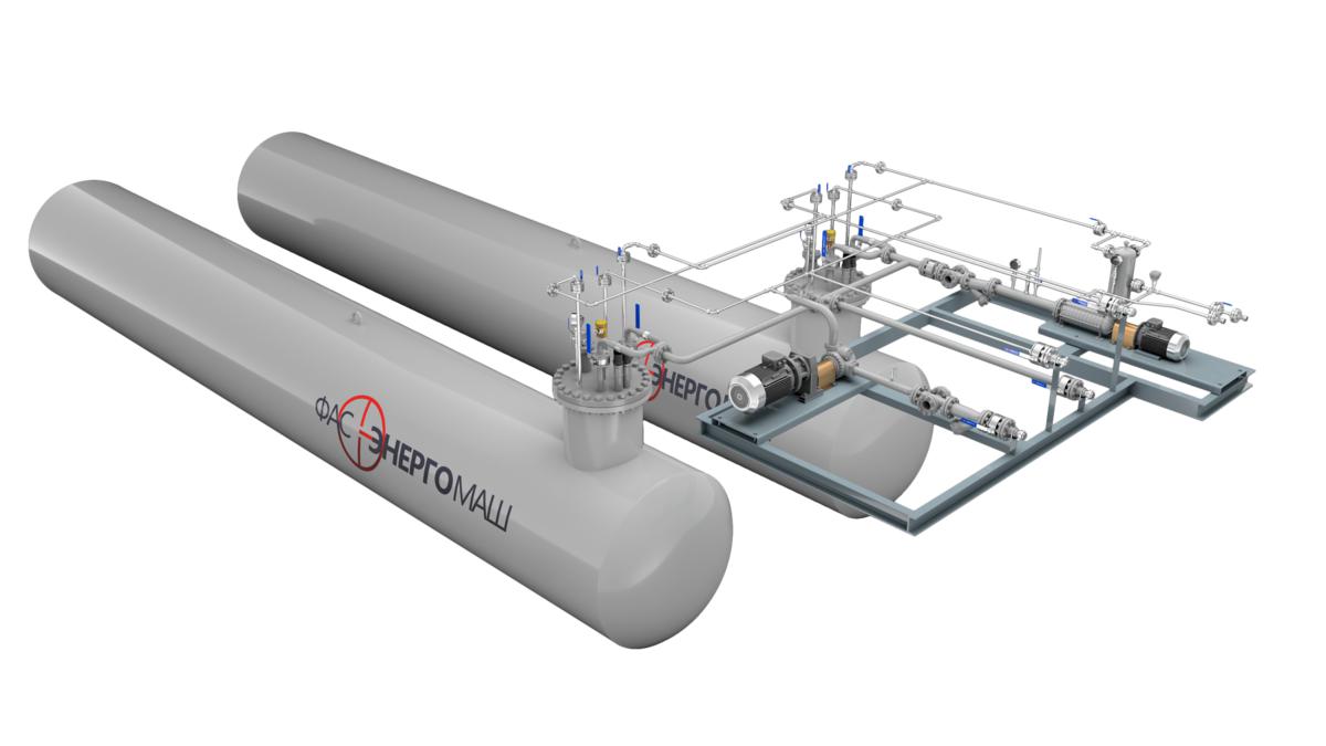 Modular Gas Filling, Dispensing and Pumping Stations with Underground Storage Tanks